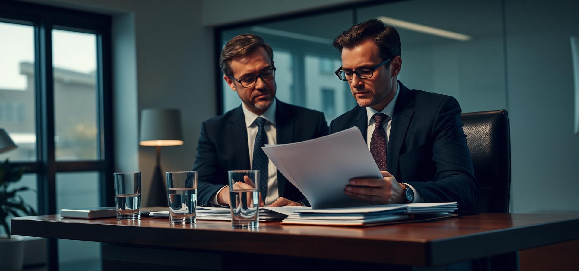 Immigration consultant reviewing a client's case documents